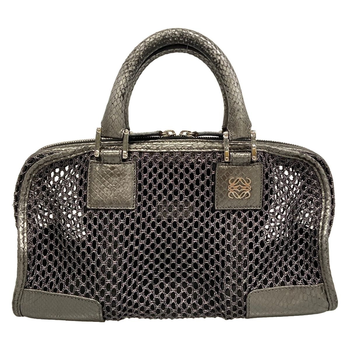 Loewe Handbag Amazona Silver Chain Mesh