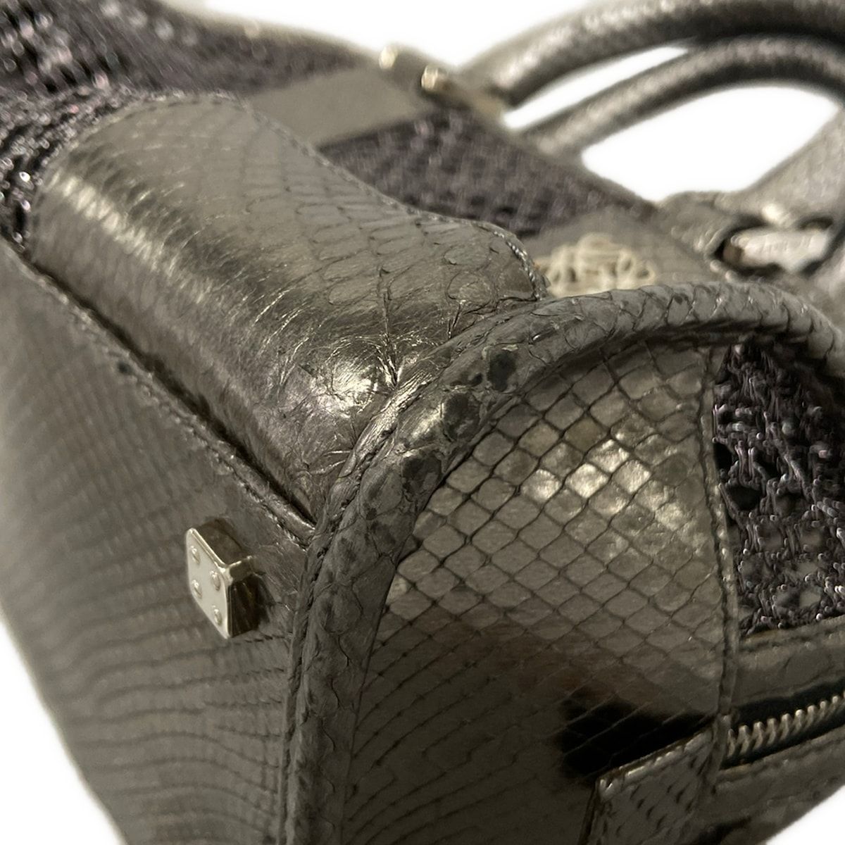Loewe Handbag Amazona Silver Chain Mesh — view 6