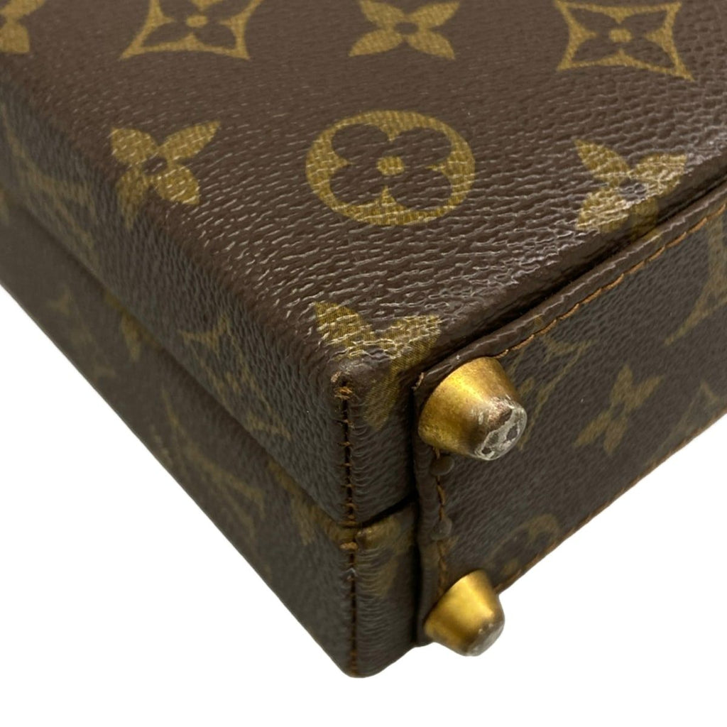 Louis Vuitton Attache Case Monogram Vertical Lock Number Handbag — view 6