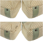 Chanel Raffia Lambskin Logo Mini Boston Bag Beige Green — view 6