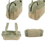 Chanel Raffia Lambskin Logo Mini Boston Bag Beige Green — view 4