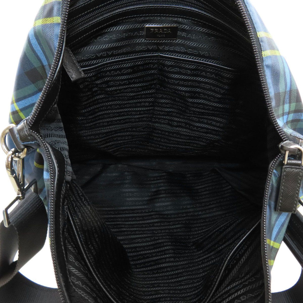 Prada Plaid 2-Way Tote Bag Nylon — view 5