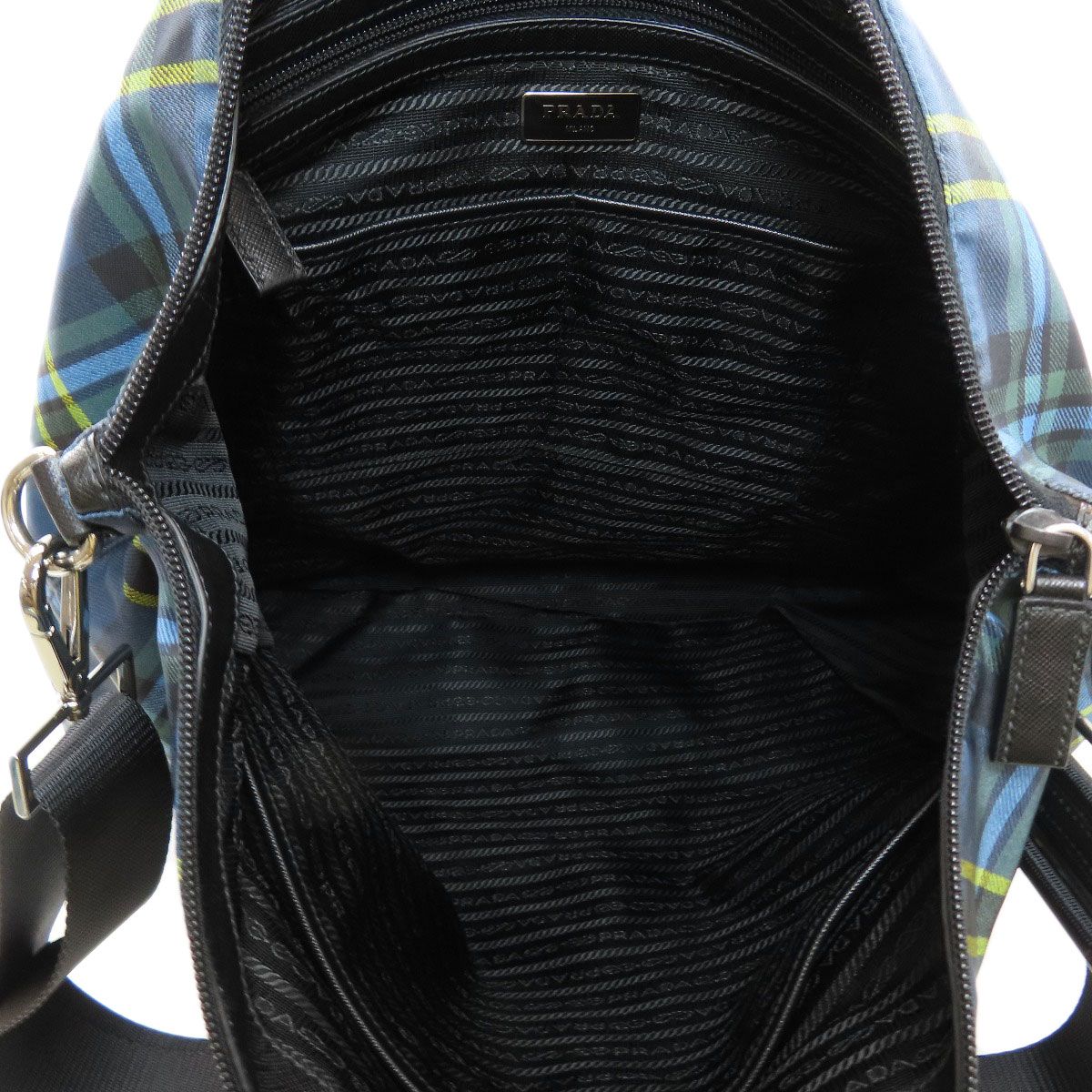 Prada Plaid 2-Way Tote Bag Nylon — view 5