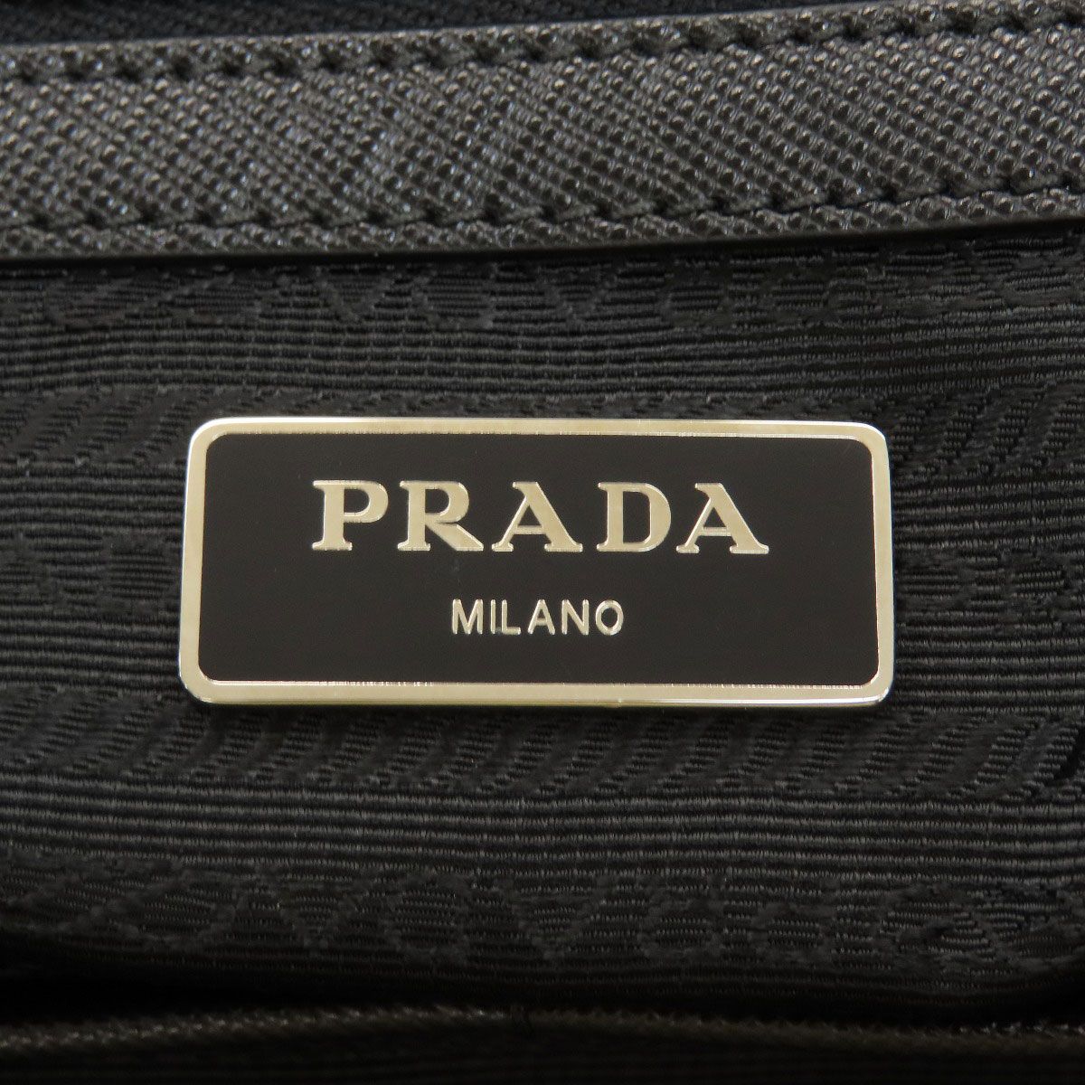Prada Plaid 2-Way Tote Bag Nylon — view 6