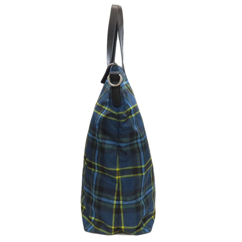 Prada Plaid 2-Way Tote Bag Nylon — view 3