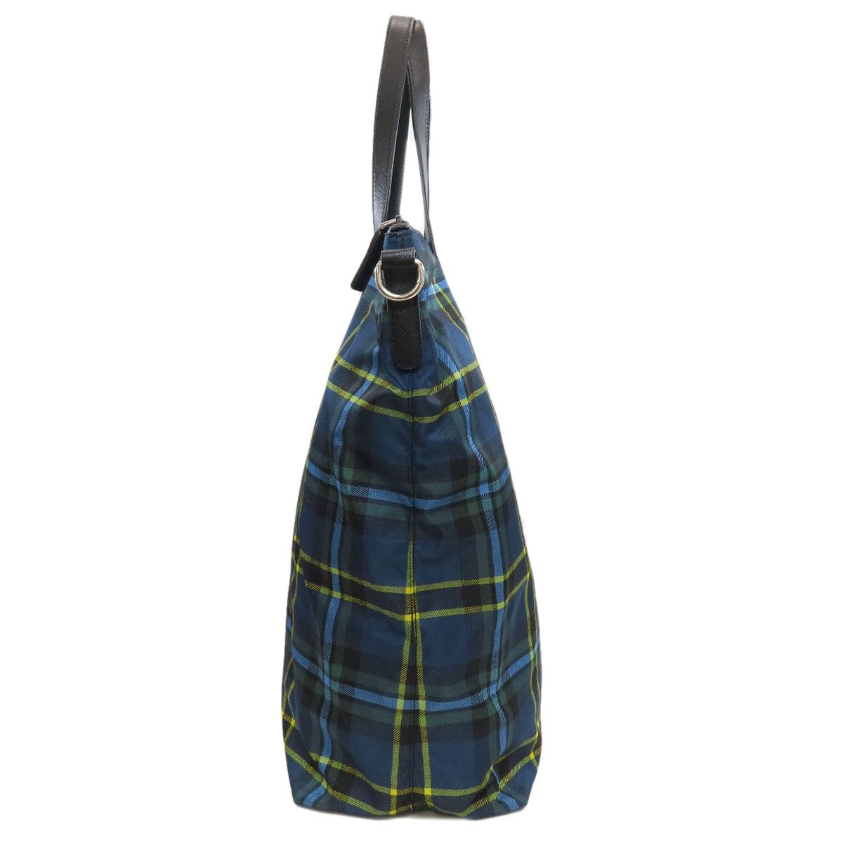 Prada Plaid 2-Way Tote Bag Nylon — view 3
