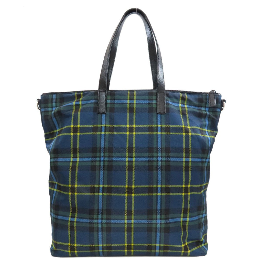 Prada Plaid 2-Way Tote Bag Nylon — view 2