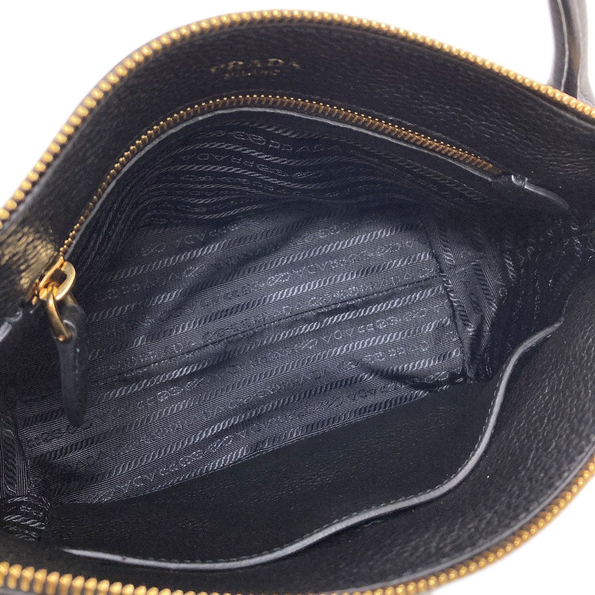 Prada Triangle Logo 2-Way Handbag Calfskin — view 5