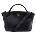 Prada Triangle Logo 2-Way Handbag Calfskin