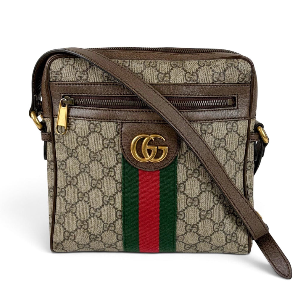 Gucci Cross Gucci Ophidia Small GG Supreme Sherry Line Leather Crossbody