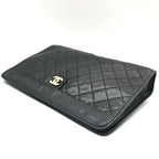 Chanel Quilted Clutch Black Gold — view 6