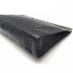 Chanel Quilted Clutch Black Gold — view 5