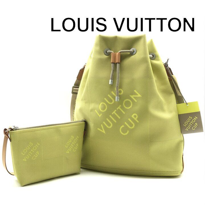 Louis Vuitton Damier Jean Volunteer LV Cup Limited Drawstring Shoulder Bag