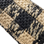 Loewe Handbag Font Tote Mini Raffia 2-Way Shoulder Black — view 8