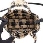 Loewe Handbag Font Tote Mini Raffia 2-Way Shoulder Black — view 6