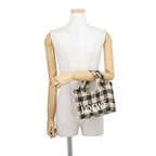 Loewe Handbag Font Tote Mini Raffia 2-Way Shoulder Black — view 4