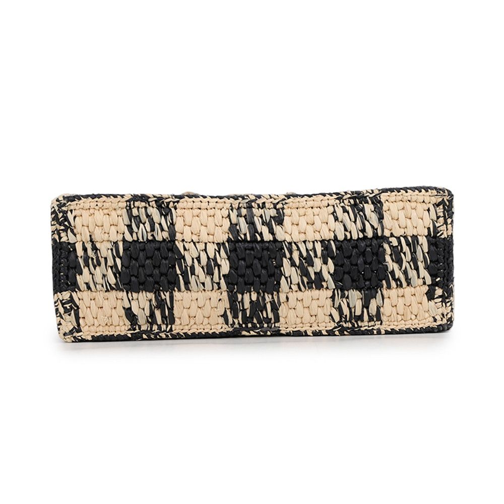 Loewe Handbag Font Tote Mini Raffia 2-Way Shoulder Black — view 3