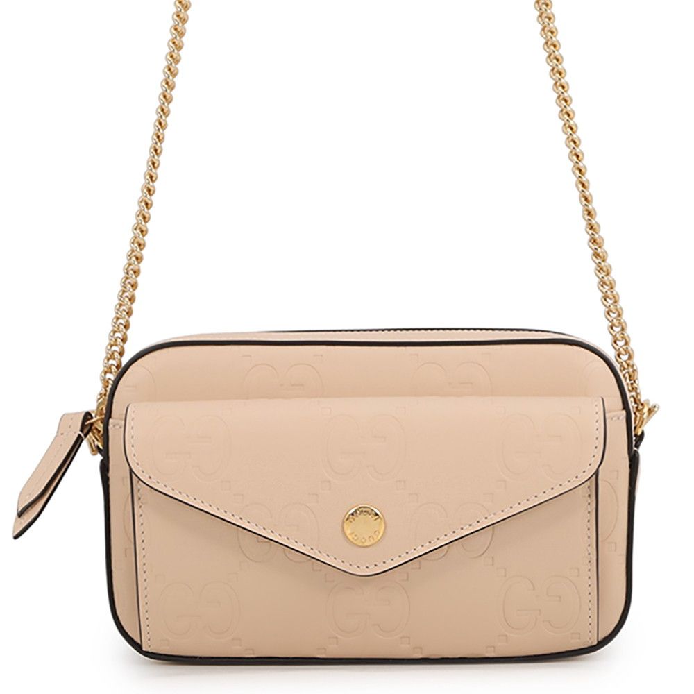 Gucci Chain Shoulder Bag GG Super Mini Leather