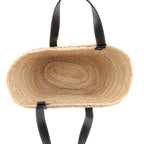 Loewe Tote Bag Anagram Large Raffia Basket Black — view 5