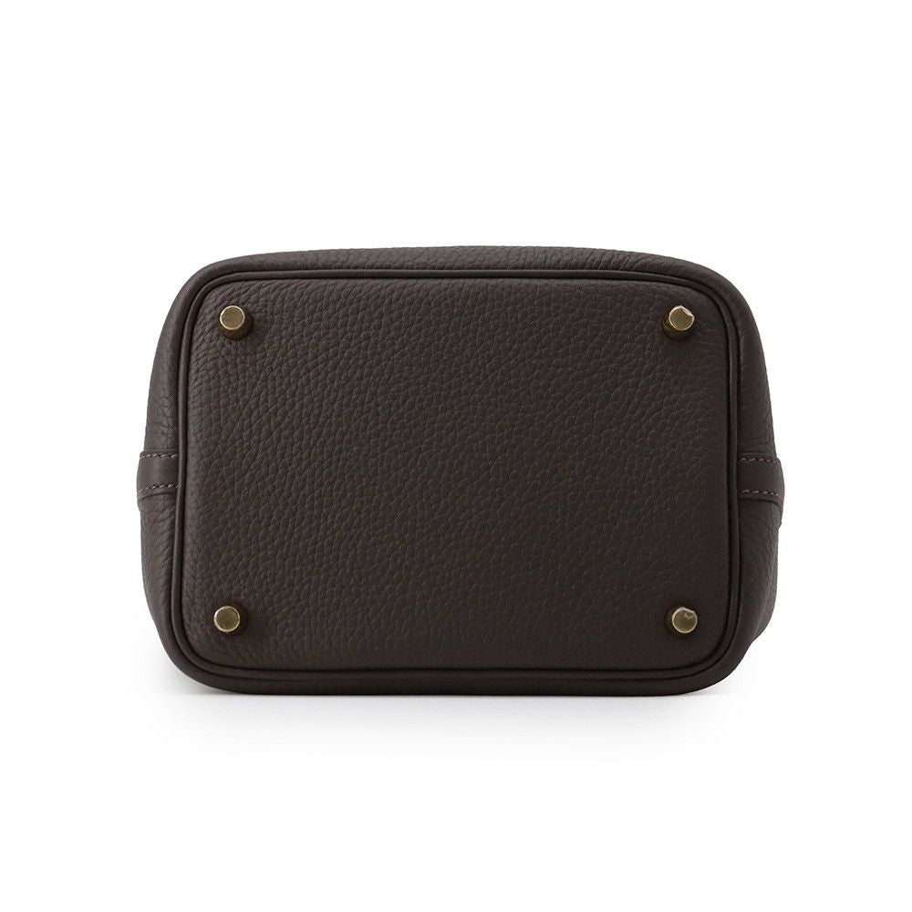 Hermes Handbag Picotin Lock PM Beblanc Gold Taurillon Clemence — view 3