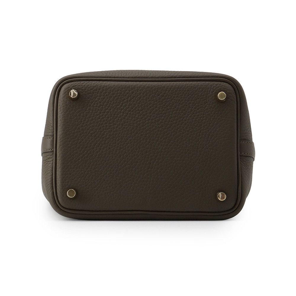 Hermes Handbag Picotin Lock PM Vert Roden Gold Taurillon Clemence — view 3