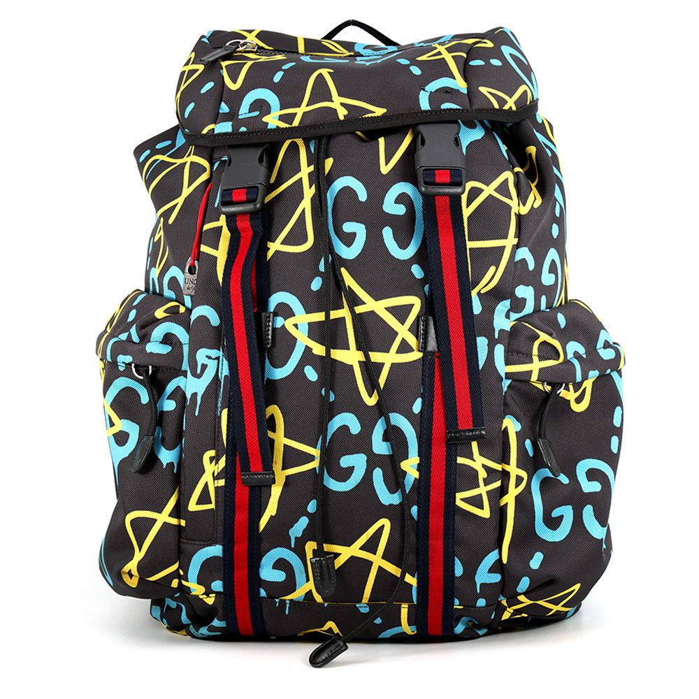 Gucci Backpack Ghost Nylon Canvas Black