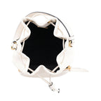 Prada Duet Triangle Logo Drawstring Leather 2-Way Shoulder Bag White — view 6