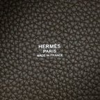 Hermes Handbag Picotin Lock PM Vert Roden Silver Taurillon Clemence — view 6