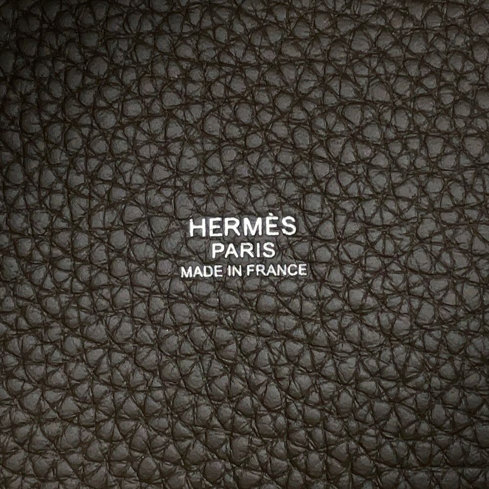 Hermes Handbag Picotin Lock PM Vert Roden Silver Taurillon Clemence — view 6