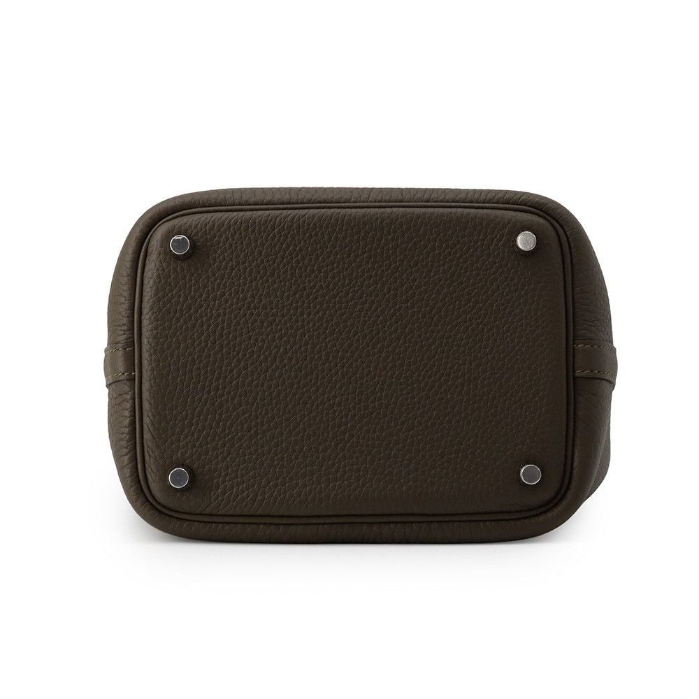 Hermes Handbag Picotin Lock PM Vert Roden Silver Taurillon Clemence — view 3