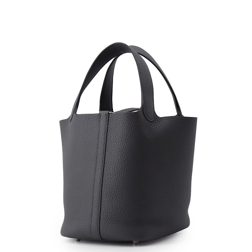 Hermes Handbag Picotin Lock PM Grimisty Silver Taurillon Clemence — view 2