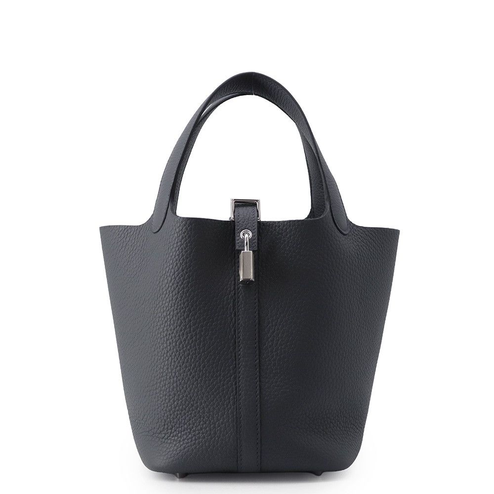 Hermes Handbag Picotin Lock PM Grimisty Silver Taurillon Clemence