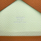 Hermes Coin Purse Calvi Duo Verso Gold Vert Fizz Silver Epsom — view 8