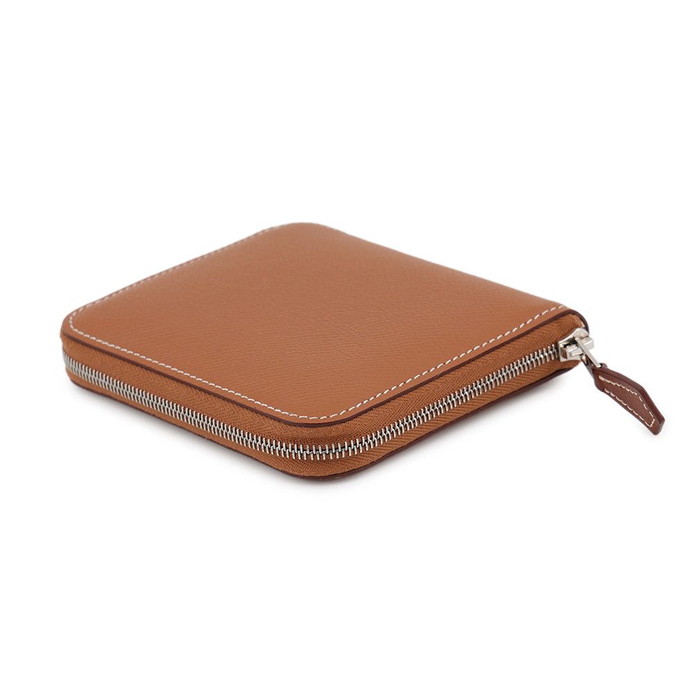 Hermes Coin Purse Azap Compact Silk'in Gold Silver Epsom — view 2