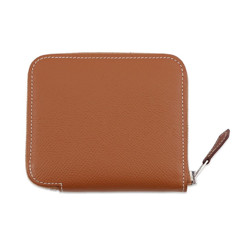 Hermes Coin Purse Azap Compact Silk'in Gold Silver Epsom — view 3