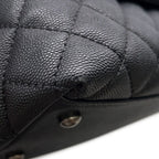 Chanel Handbag Quilted CC Logo Coco Handle Flap Caviar Leather 2-Way Shoulder — view 7
