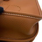 Hermes Shoulder Bag Evelyne 3 PM Gold Silver Taurillon Clemence — view 6