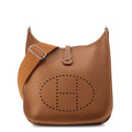 Hermes Shoulder Bag Evelyne 3 PM Gold Silver Taurillon Clemence