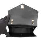 Chanel Handbag Quilted CC Logo Top Handle Flap Caviar Leather Black — view 5