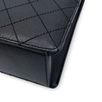 Chanel Handbag Quilted CC Logo Top Handle Flap Caviar Leather Black — view 7