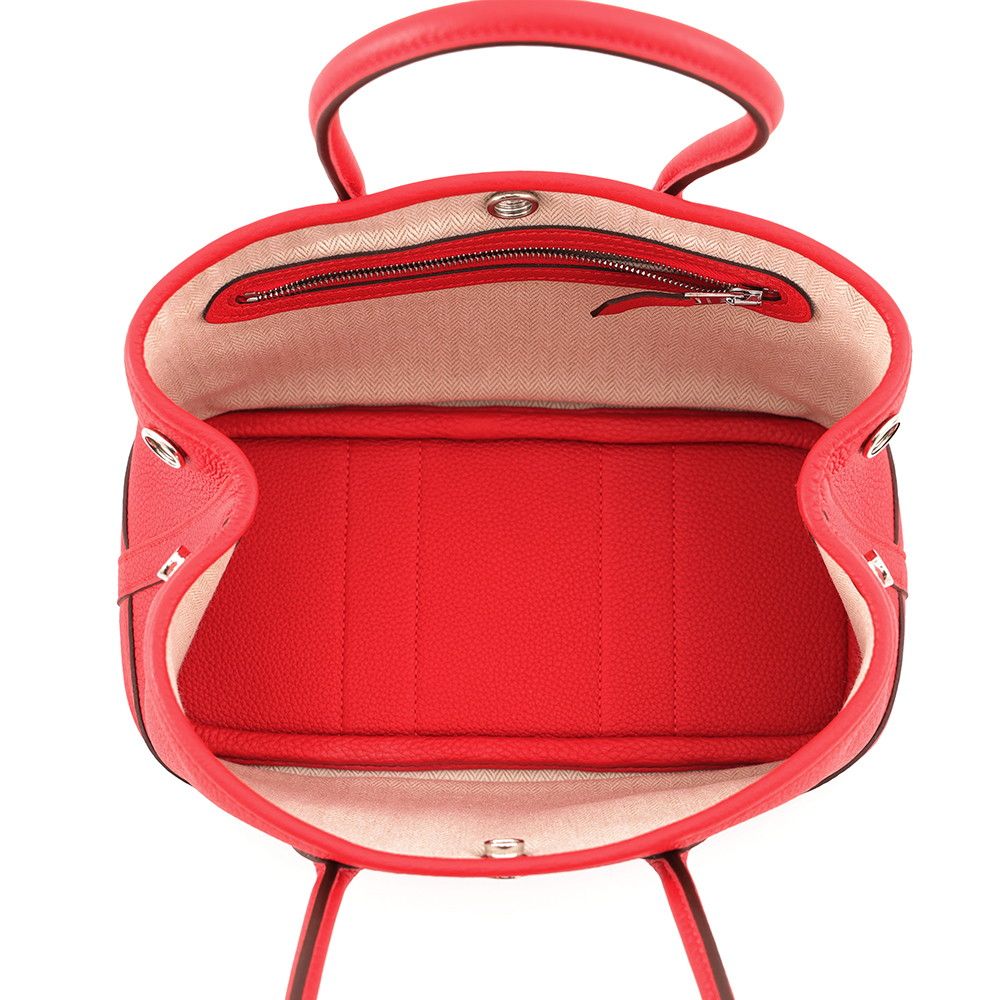 Hermes Tote Bag Neo Garden 23 Party Rouge de Coeur Silver Negonda — view 5