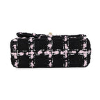 Chanel Chain Shoulder Bag Quilted 20 CC Logo Tweed Black — view 3