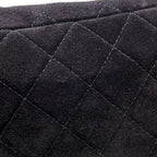 Chanel Chain Shoulder Bag Quilted CC Logo Suede Calfskin Black — view 7