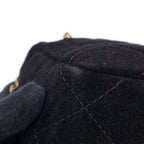 Chanel Chain Shoulder Bag Quilted CC Logo Suede Calfskin Black — view 6