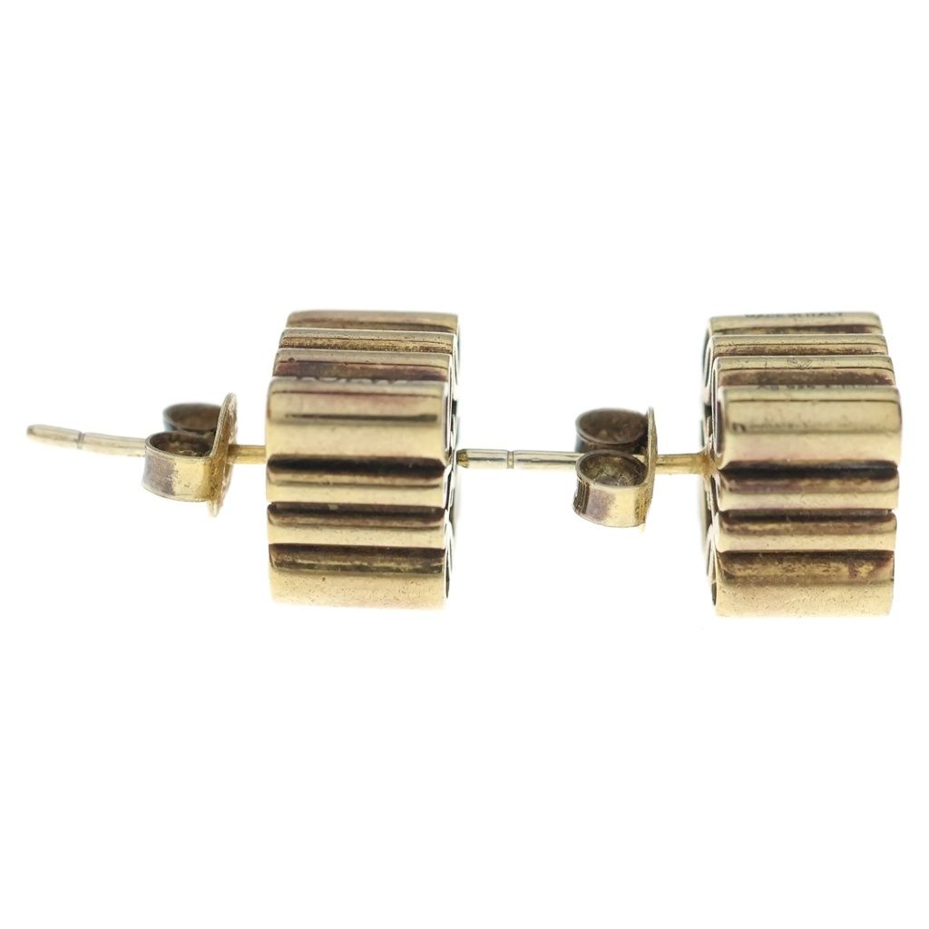 Loewe Anagram Stud Earrings Gold — view 4