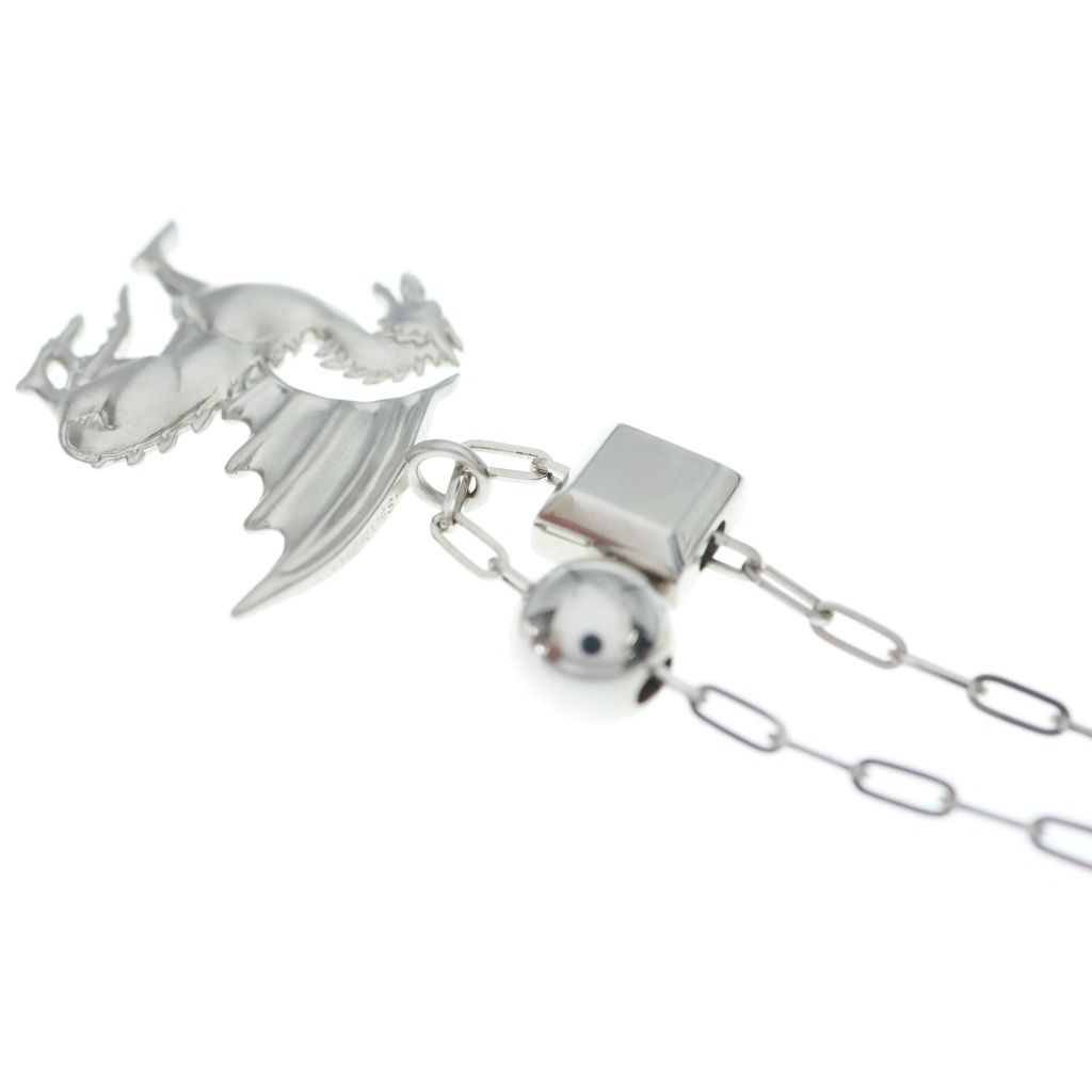 Hermes Talisman Dragon Long Necklace Motif Silver — view 6