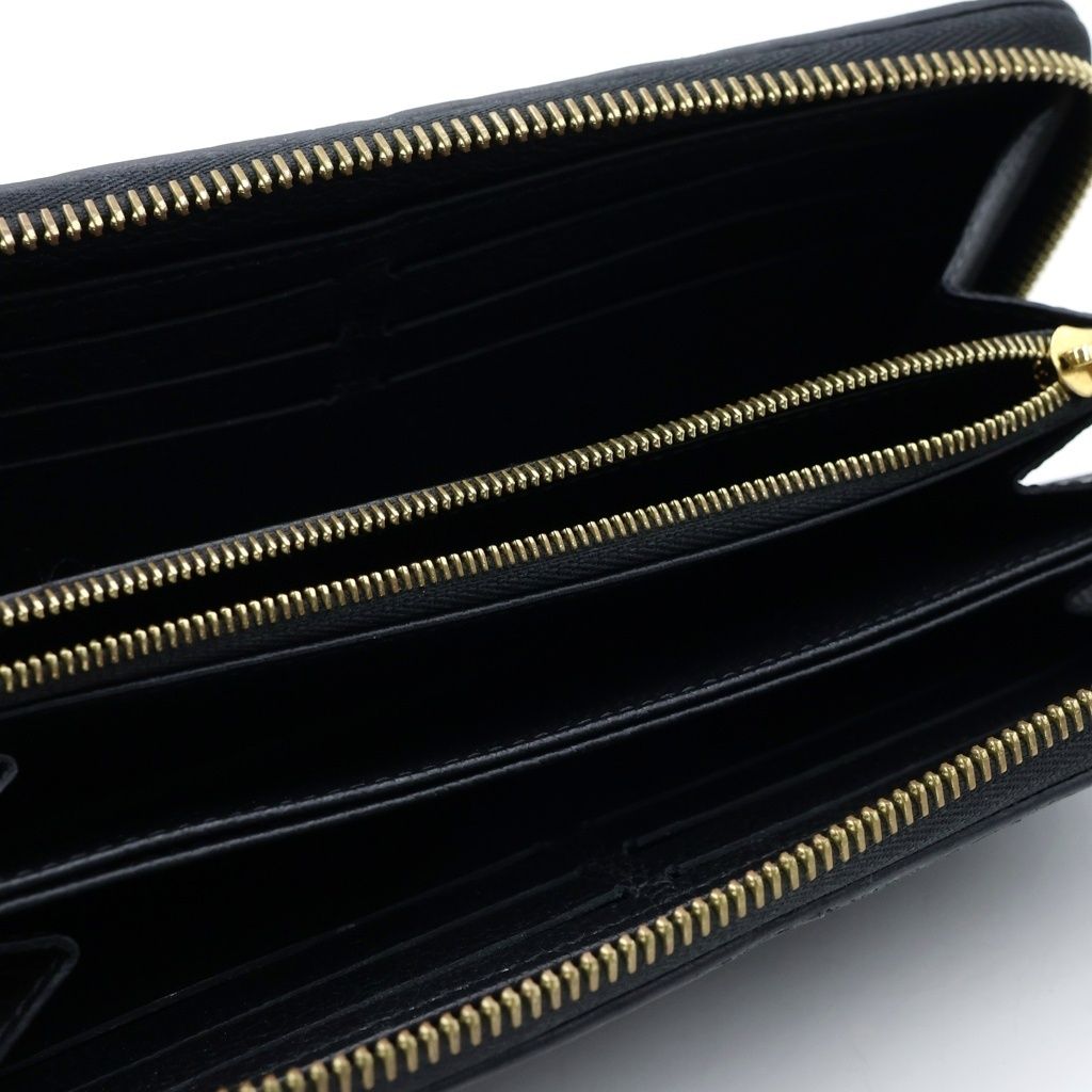 Louis Vuitton Monogram Empreinte Zippy Wallet Leather Gold Black — view 4