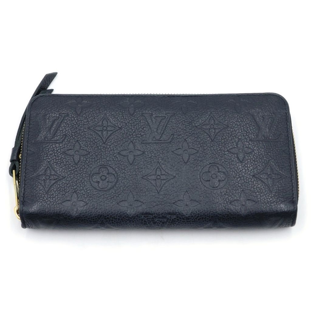 Louis Vuitton Monogram Empreinte Zippy Wallet Leather Gold Black