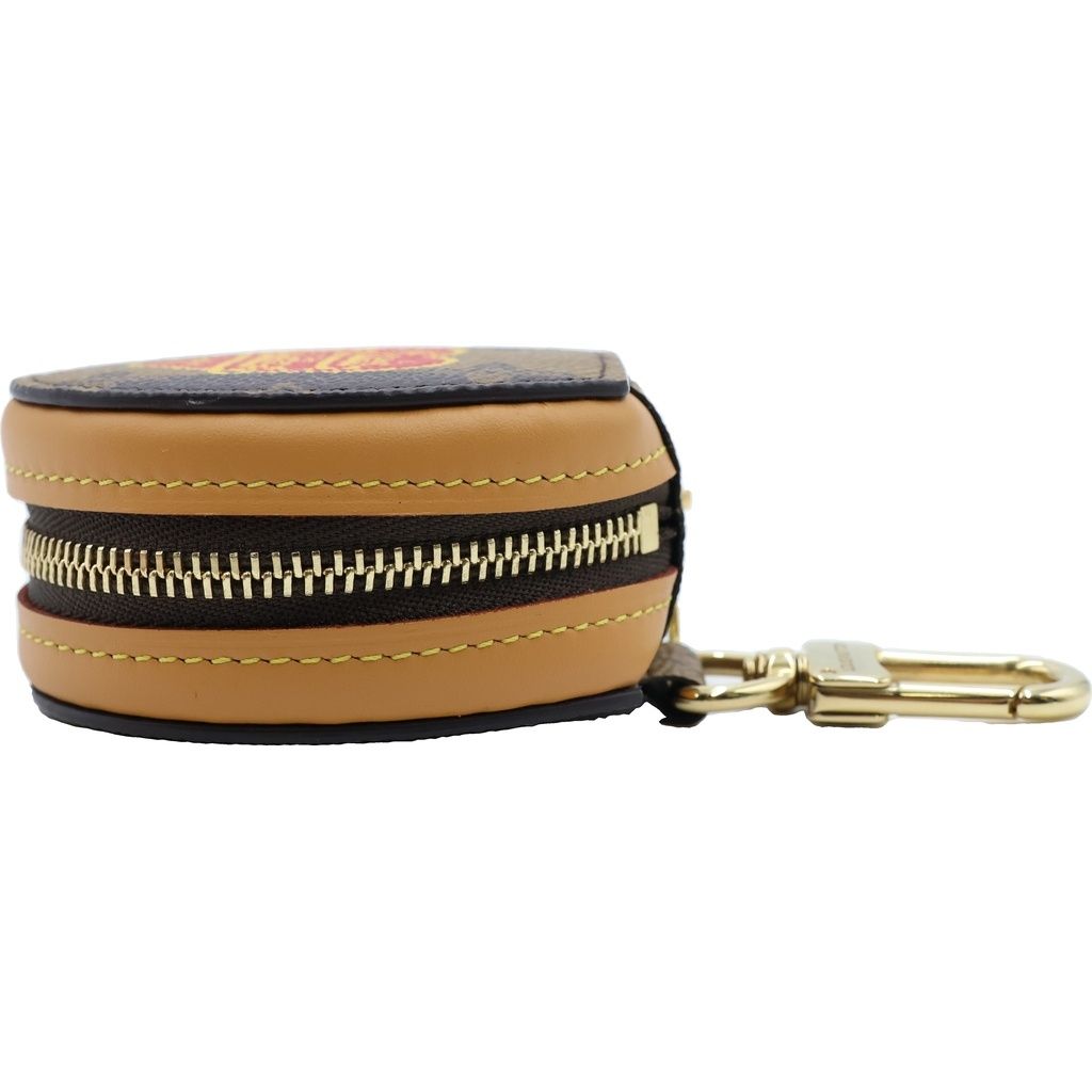 Louis Vuitton NIGO Etui Earphones Monogram Stripe Pouch Charm Brown Gold — view 3