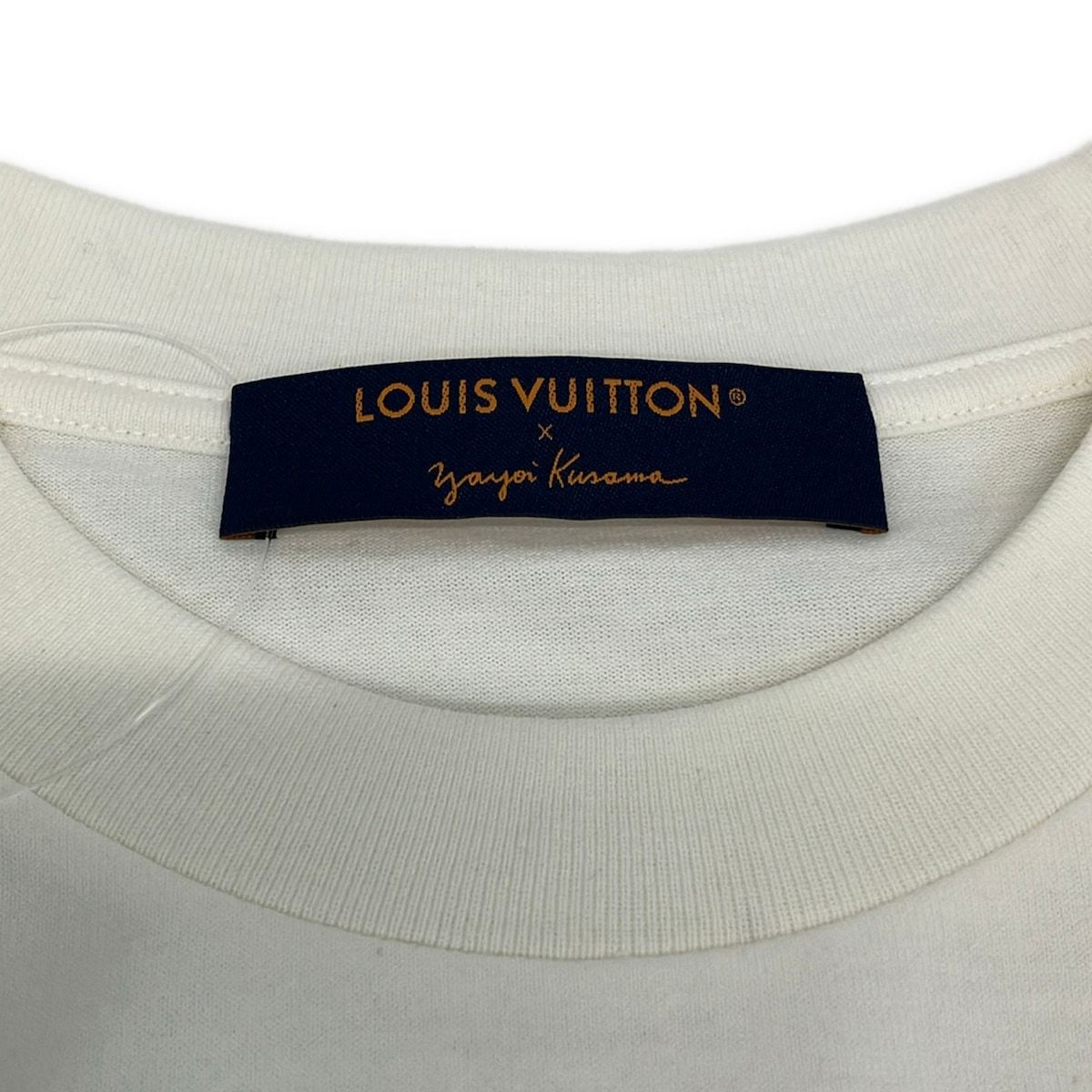 Louis Vuitton Short Sleeve T-Shirt Ivory Red Multi XS Yayoi Kusama — view 3